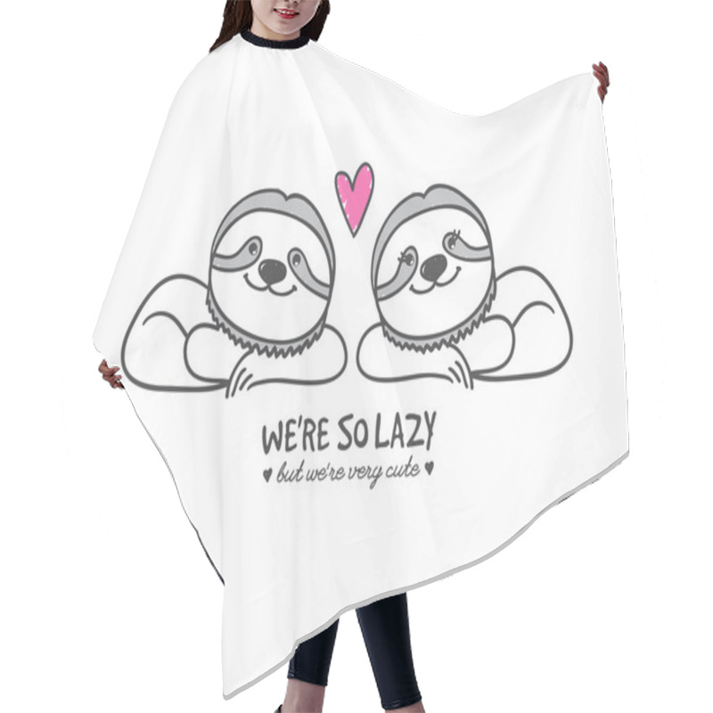 Personality  Hand Drawn Sloths Hair Cutting Cape