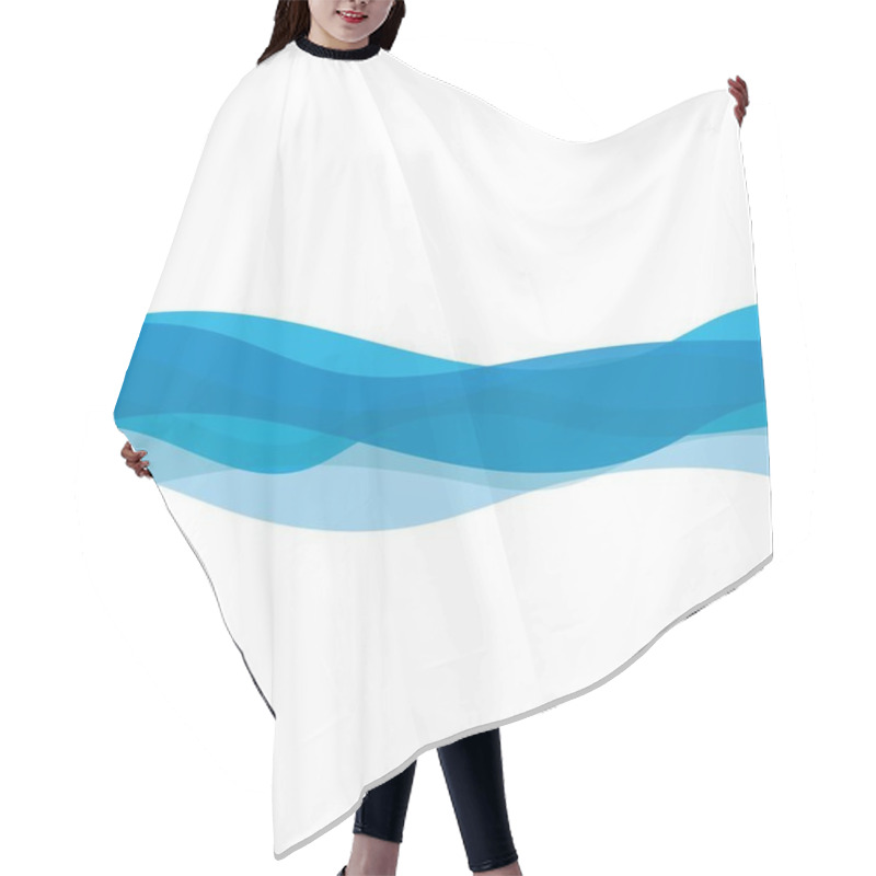 Personality  Abstract Water Wave Design Background Hair Cutting Cape