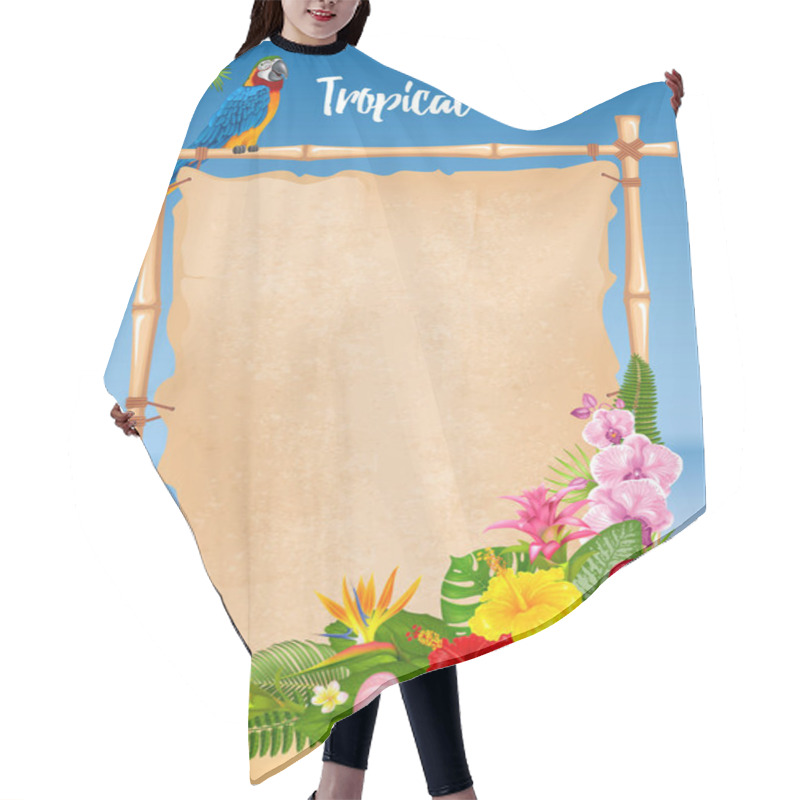 Personality  Summer Tropical Frame Design Hair Cutting Cape