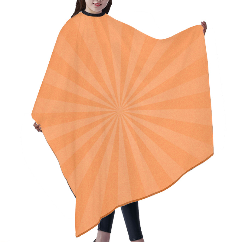 Personality  Orange Sunburst Blank Background. Hair Cutting Cape