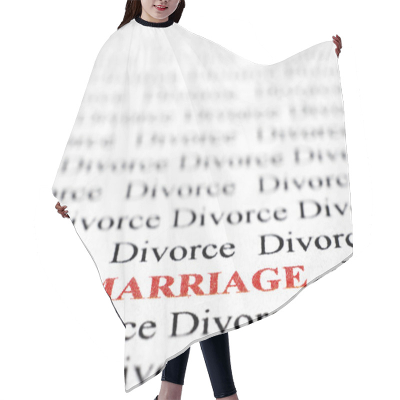 Personality  Divorce And Marriage Hair Cutting Cape