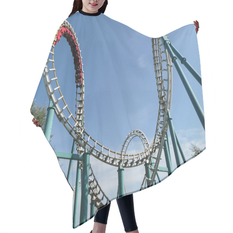 Personality  Rollercoaster In Amusement Park Hair Cutting Cape