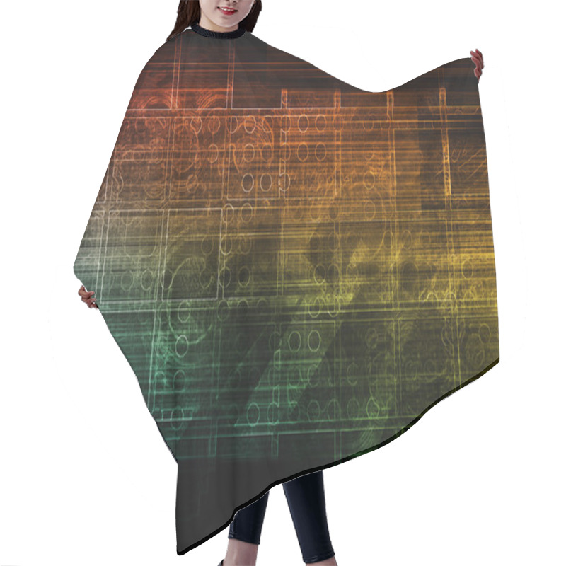 Personality  Technology Abstract Hair Cutting Cape