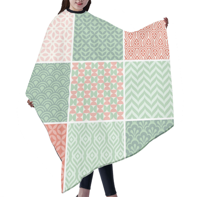 Personality  Seamless Simple Patterns Set Hair Cutting Cape