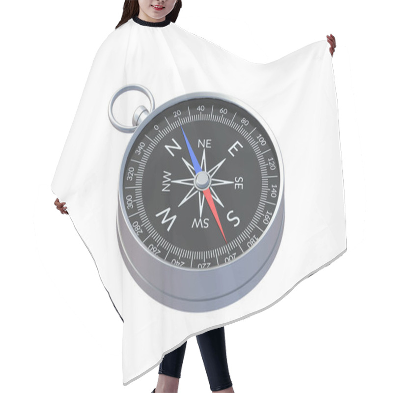 Personality  Compass Isolated On White Background. 3d Rende Hair Cutting Cape