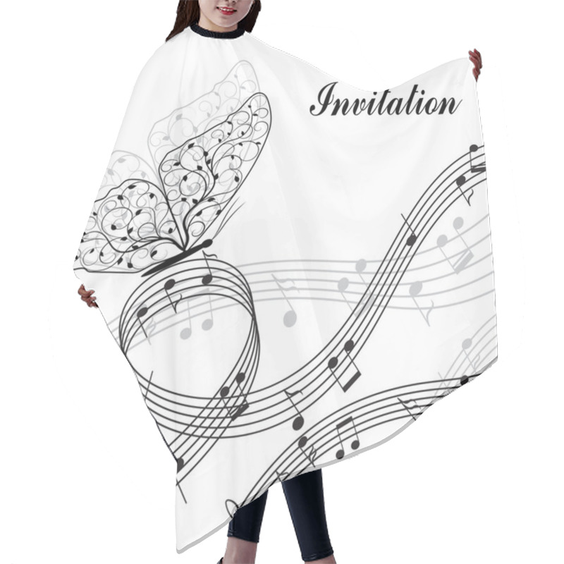 Personality  Musical Design Elements Hair Cutting Cape