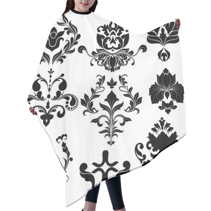 Personality  Modern Damask Elements Hair Cutting Cape