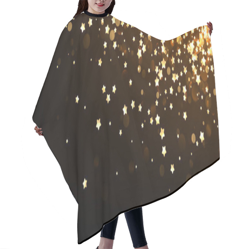 Personality  Festive Background With Yellow Stars. Hair Cutting Cape