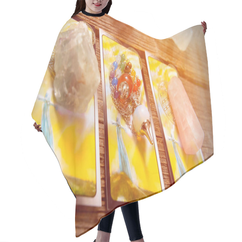 Personality  Tarot Cards On A Board Hair Cutting Cape