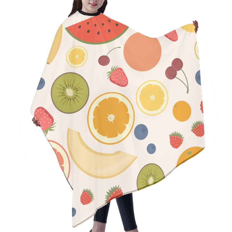 Personality  Fruits Pattern Hair Cutting Cape