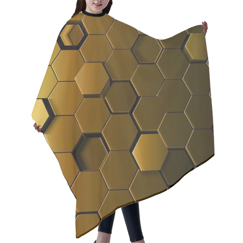 Personality  Abstract Hexagonal Background Hair Cutting Cape