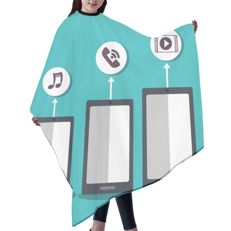 Personality  Smartphone Portable Device Hair Cutting Cape