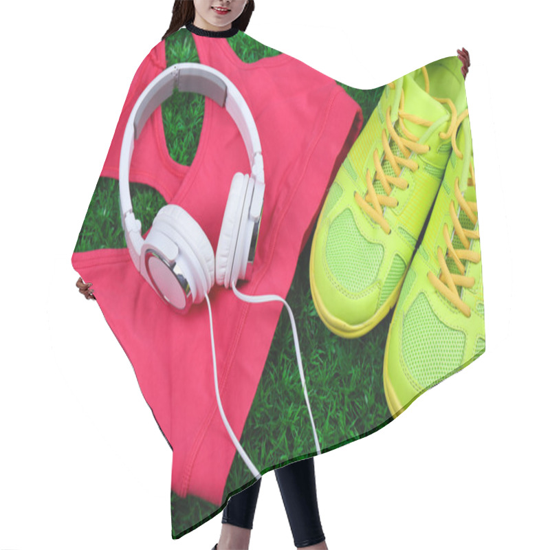 Personality  Sport Clothes, Shoes And Headphones Hair Cutting Cape