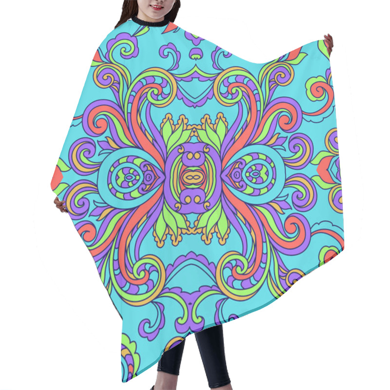 Personality  Decorative Abstract Floral Pattern Hair Cutting Cape