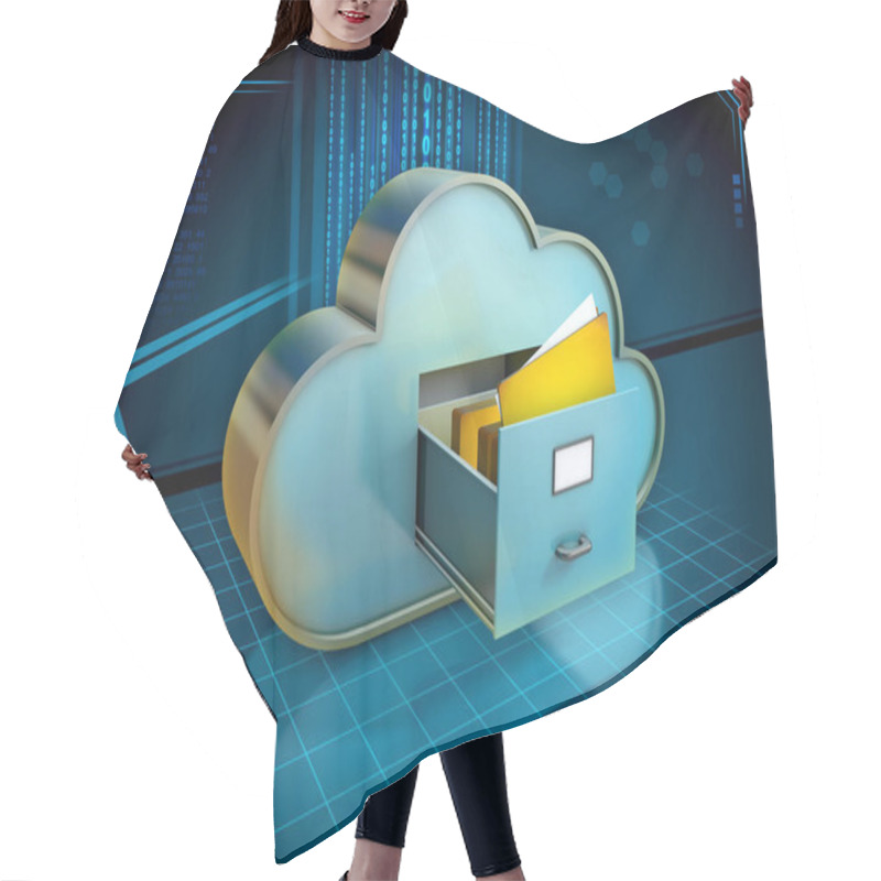 Personality  Storing Documents In The Cloud Hair Cutting Cape