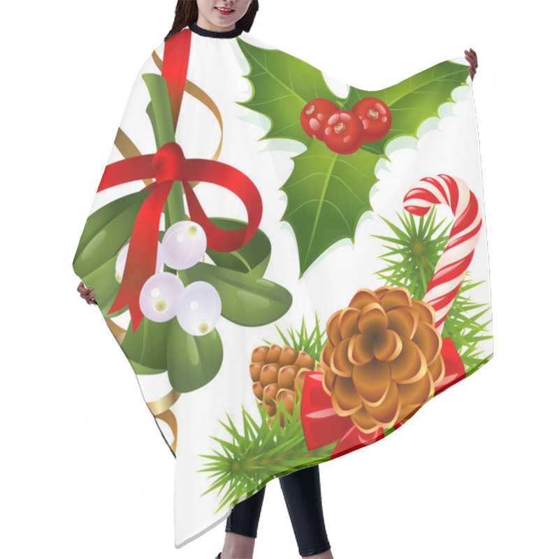 Personality  Christmas Decoration Hair Cutting Cape