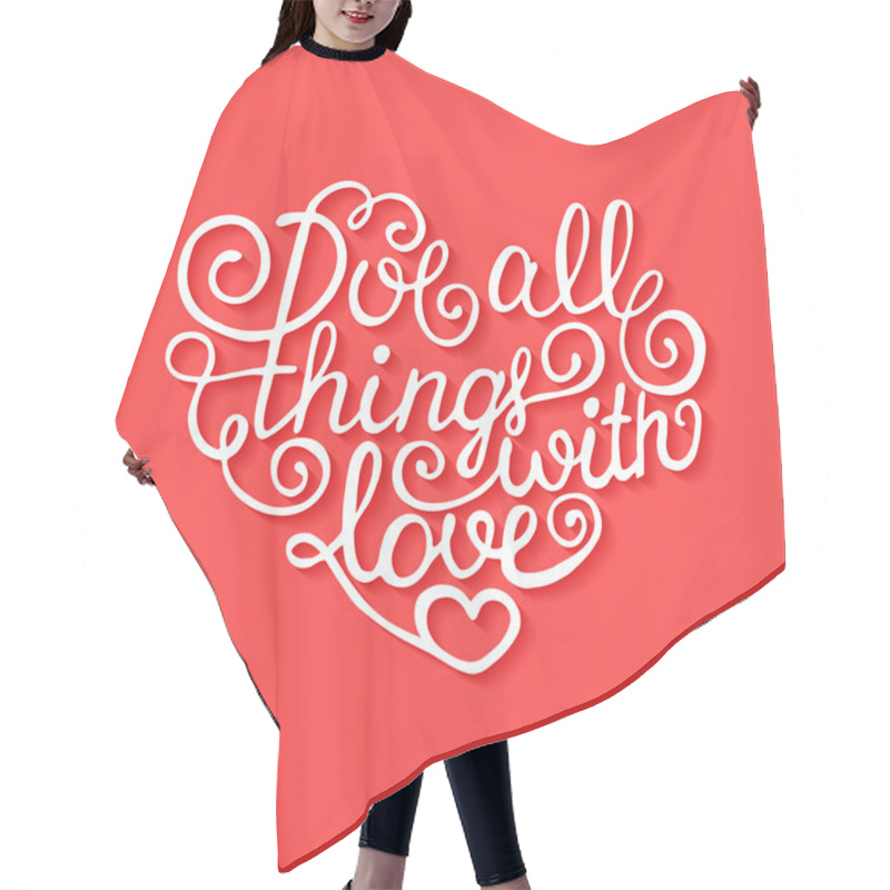 Personality  Card With Hand Drawn Typography Design Element For Greeting Cards, Posters And Print. Hair Cutting Cape