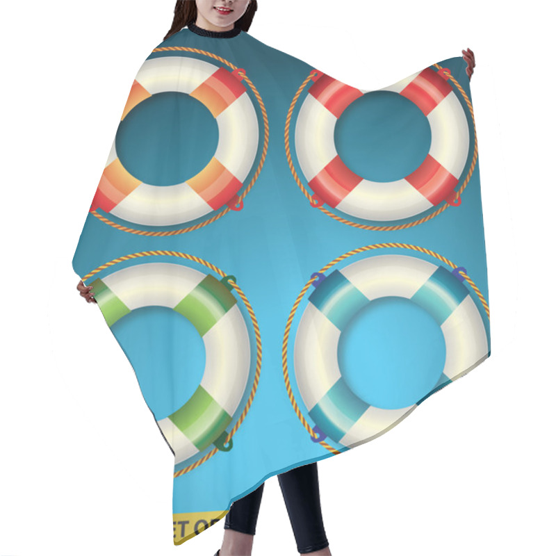 Personality  Four Life Buoys Hair Cutting Cape