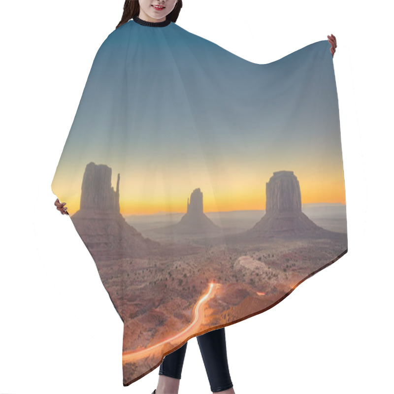 Personality  Monument Valley, Arizona, USA At Dawn. Hair Cutting Cape