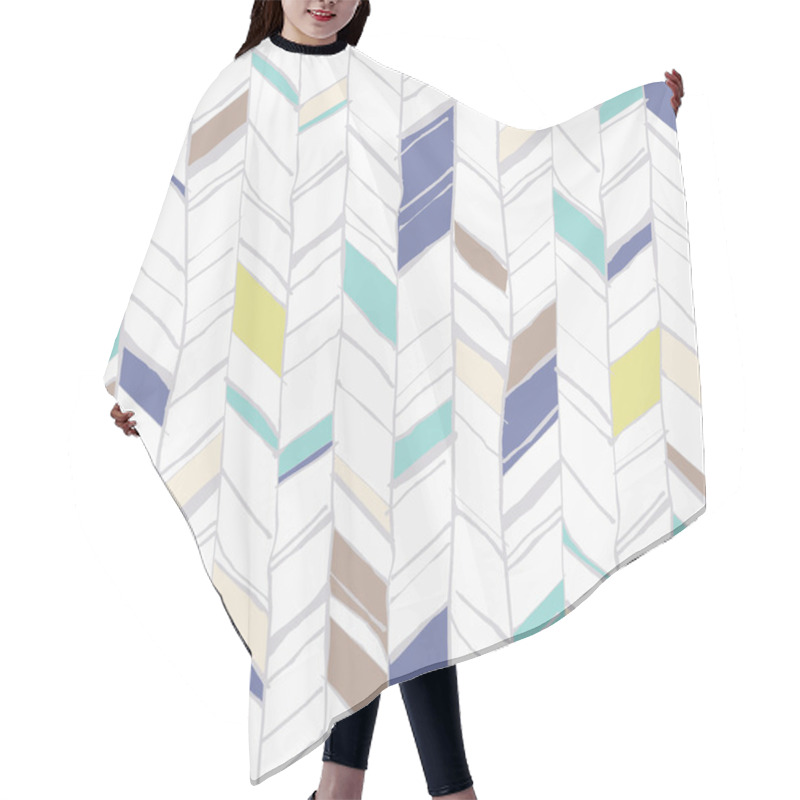 Personality  Hand Drawn Herringbone Pattern Hair Cutting Cape