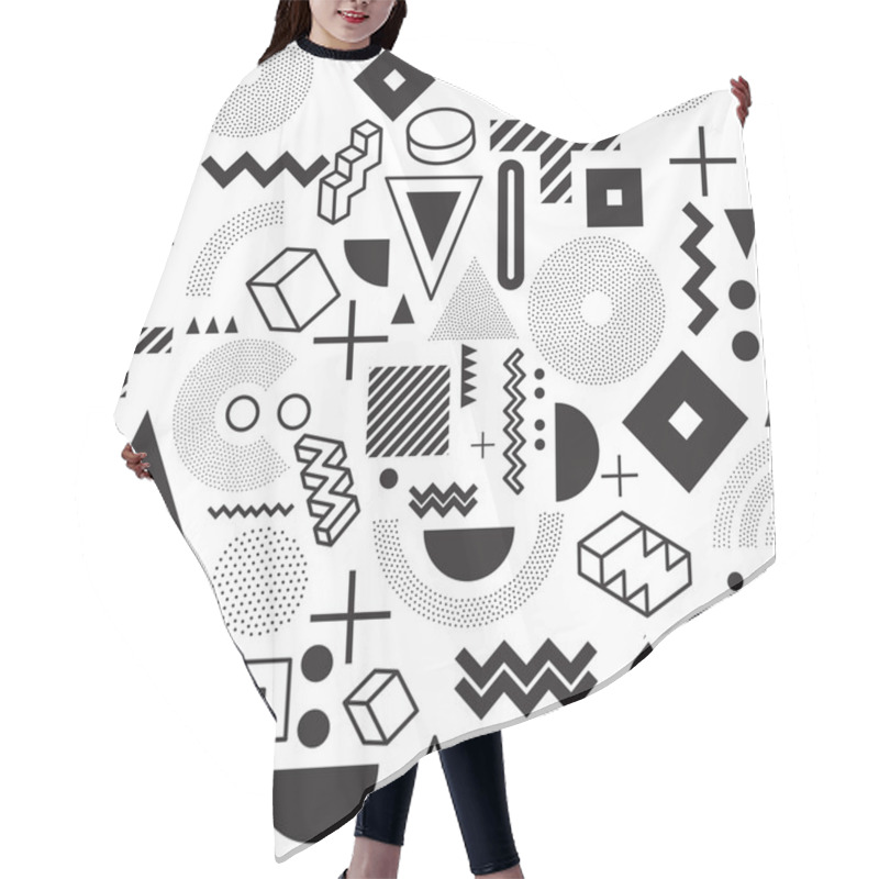 Personality  Geometric Seamless Pattern Hair Cutting Cape