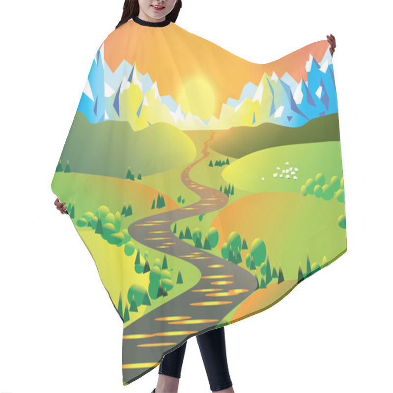 Personality  Autumn Scene Hair Cutting Cape