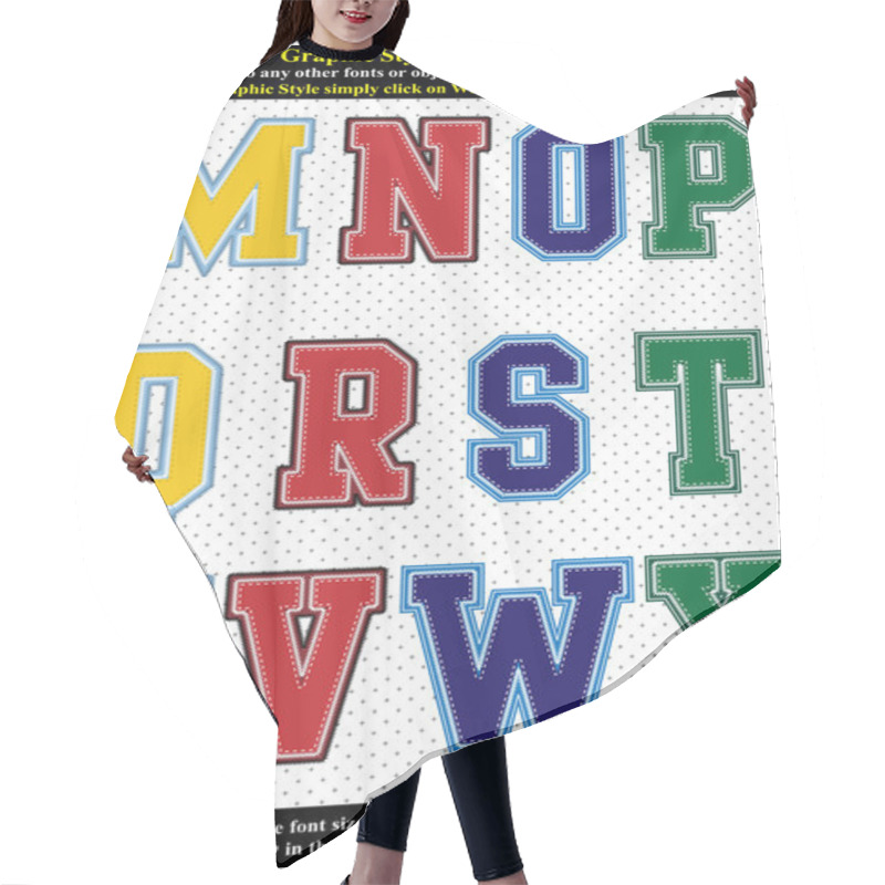 Personality  Set Tackle Twill Alphabet Hair Cutting Cape