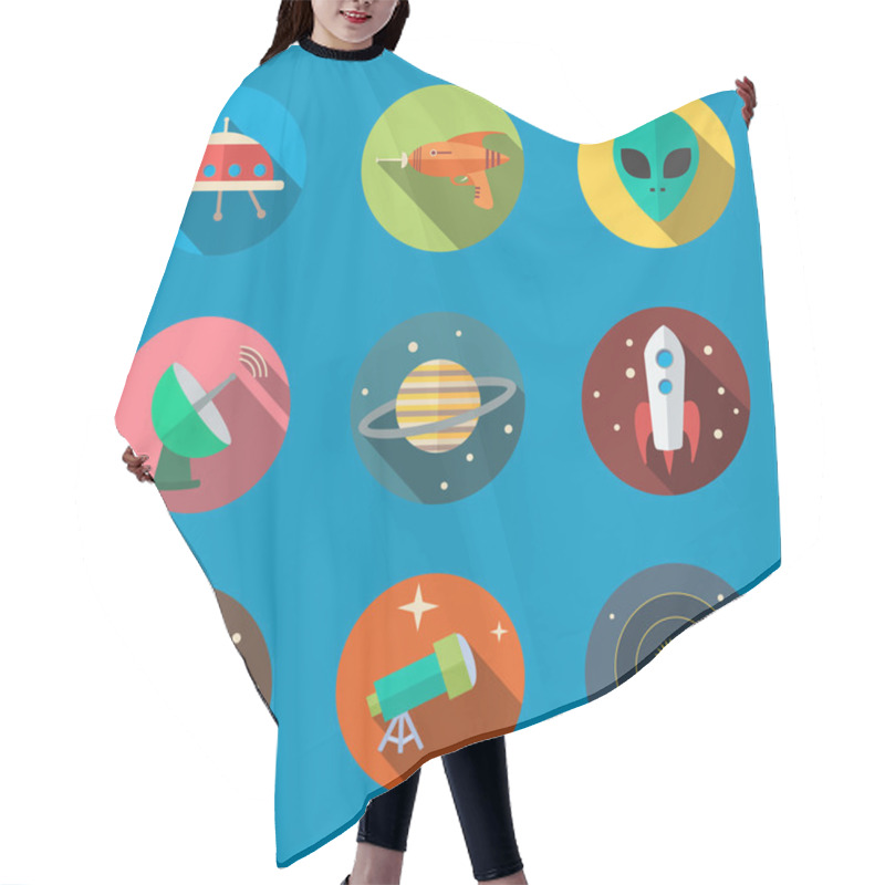 Personality  Space Icons Hair Cutting Cape