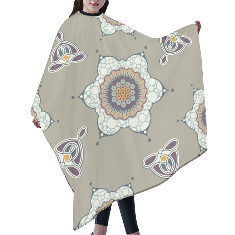 Personality  Seamless Pattern Flower Yoga Hair Cutting Cape