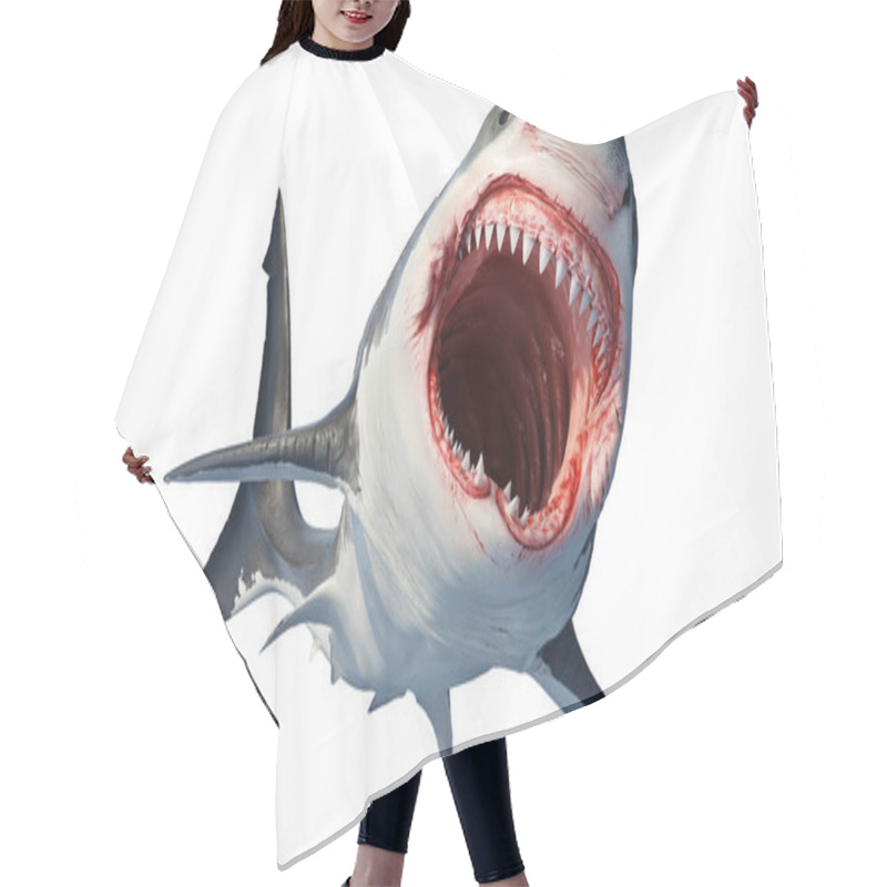 Personality  White Shark Marine Predator Hair Cutting Cape