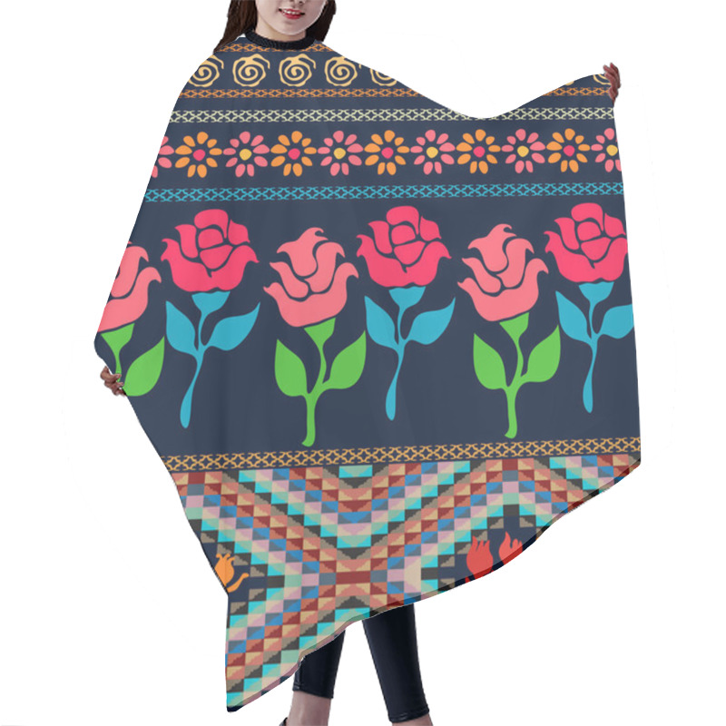 Personality  Bag Design. Bohemian Seamless Pattern. Ethnic And Peruvian Motifs. Hair Cutting Cape