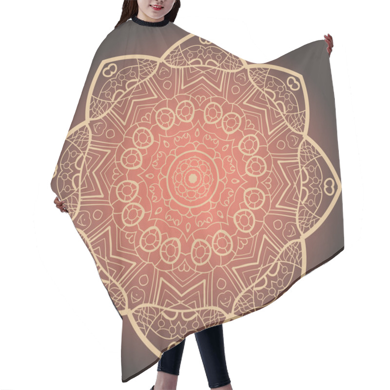 Personality  Oriental Mandala Motif Hair Cutting Cape