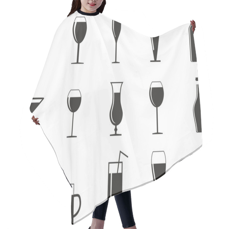 Personality  Drink Glasses Hair Cutting Cape