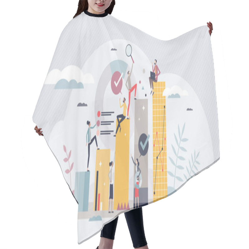 Personality  Employee Talent Development And Human Resources Growth Tiny Person Concept. Career Goal And Job Motivation Successful Achievement With Ambition, Professional Teamwork And Mentoring Vector Illustration Hair Cutting Cape