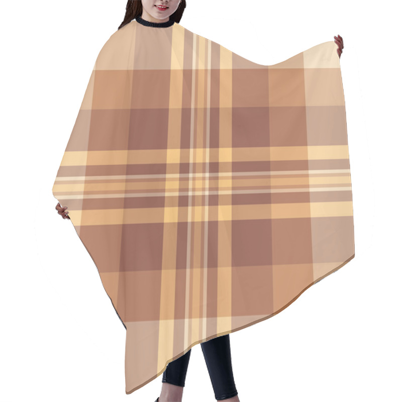 Personality  Elegant And Versatile Plaid Pattern In Warm Earth Tones.  Perfect For Textile Design, Website Backgrounds, Or Autumnal Themed Projects. Hair Cutting Cape