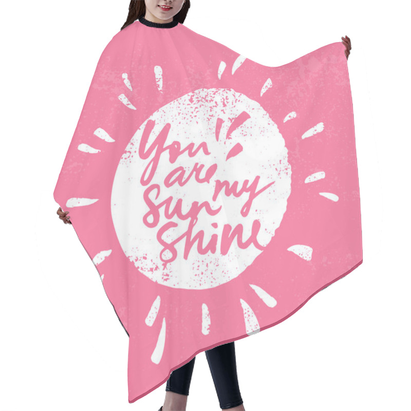 Personality  Expressive Brush Hand Lettering Hair Cutting Cape