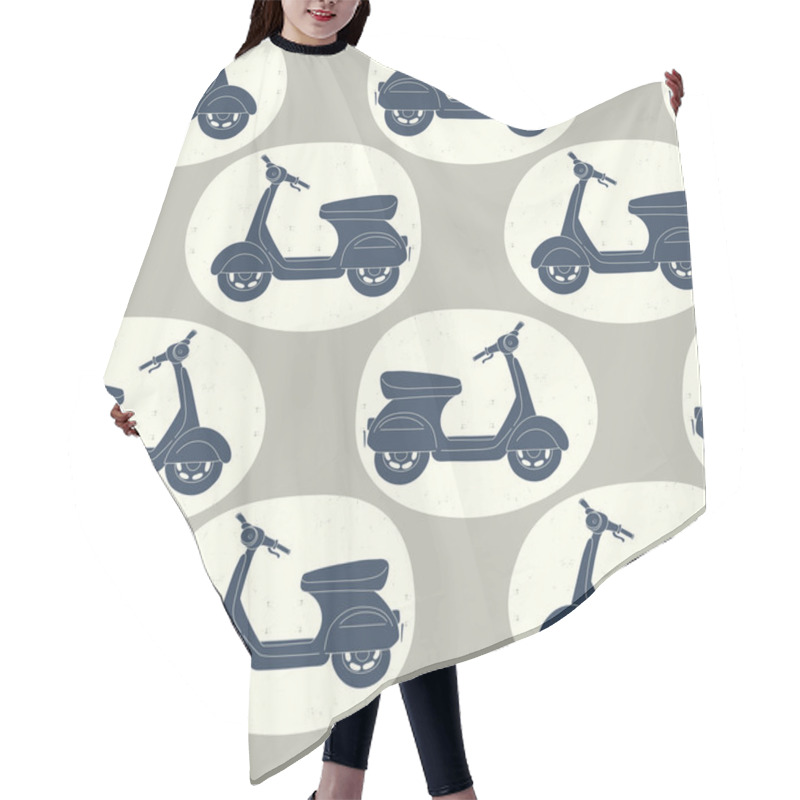 Personality  Doodle Scooters Pattern. Hair Cutting Cape