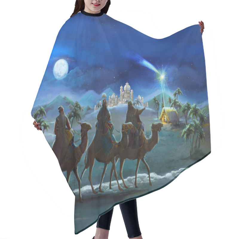 Personality  Illustration Of The Holy Family And Three Kings - Illustration For The Children Hair Cutting Cape