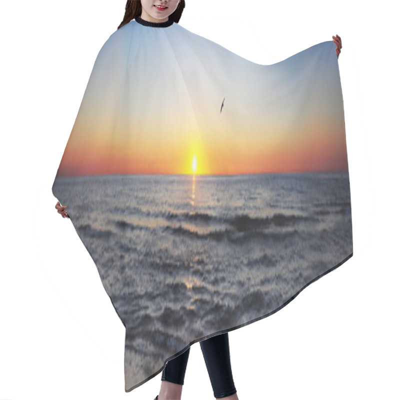 Personality  Sunrise At Sea Panorama Hair Cutting Cape