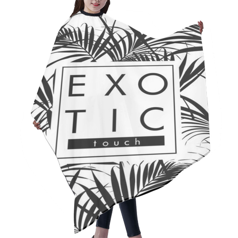 Personality  Exotic Leaves With Slogan Hair Cutting Cape