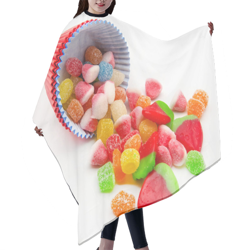 Personality  Assorted Candy Jelly Hair Cutting Cape