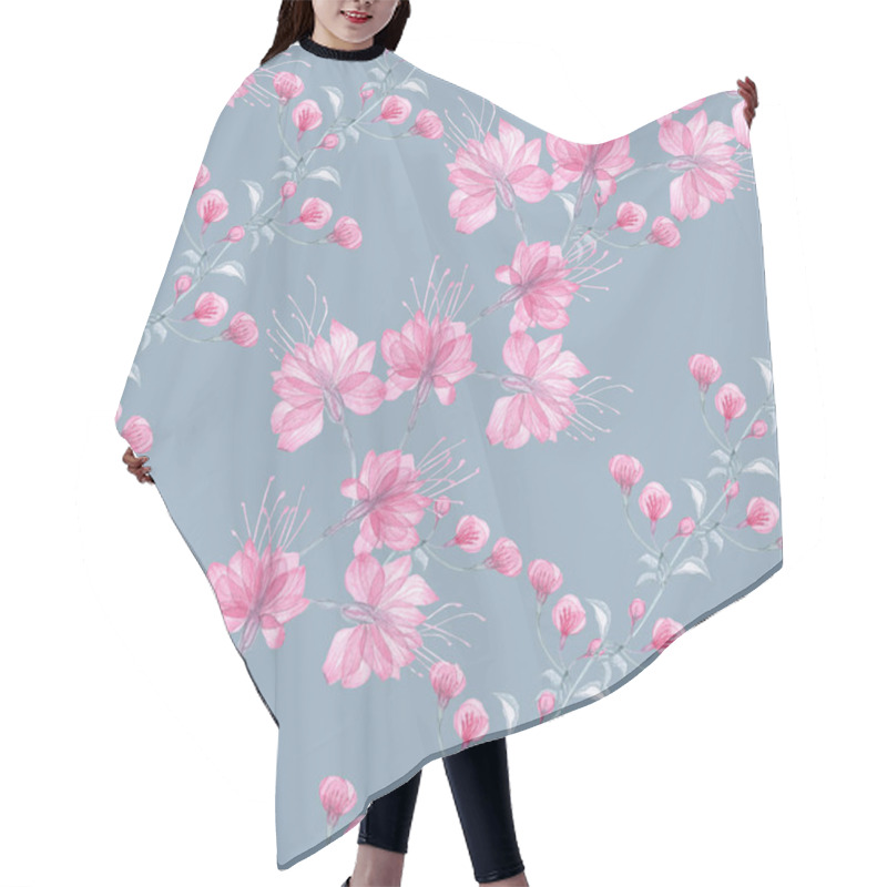 Personality  Seamless Transparent Flowers Hair Cutting Cape