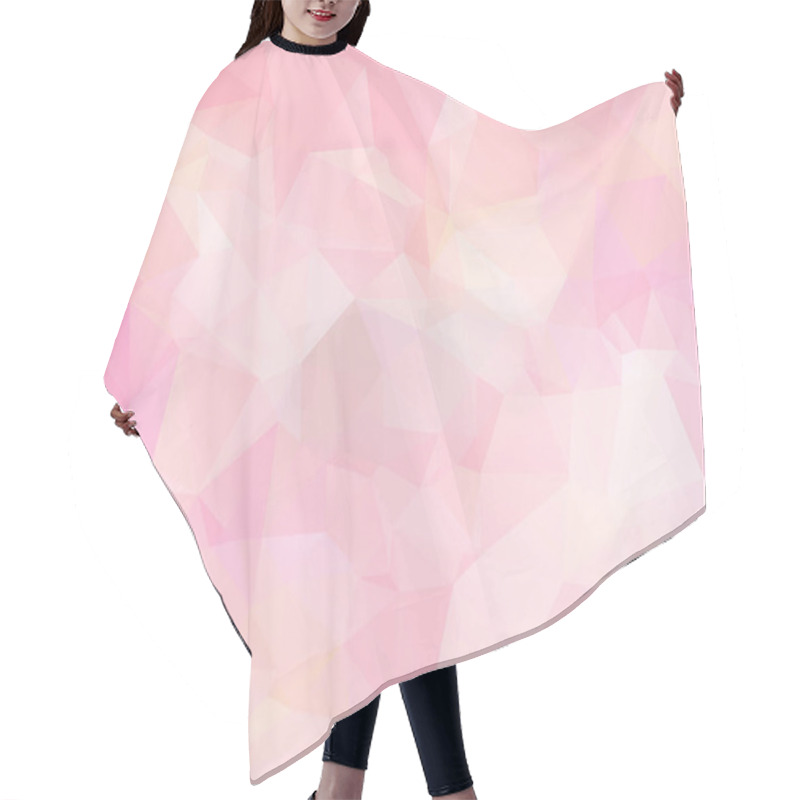 Personality  Pink Pattern. Triangular Template. Geometric Sample. Repeating R Hair Cutting Cape