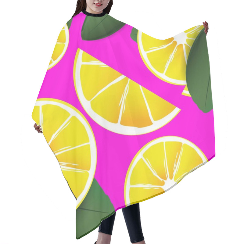 Personality  Big Lime Slices Background Pattern Hair Cutting Cape