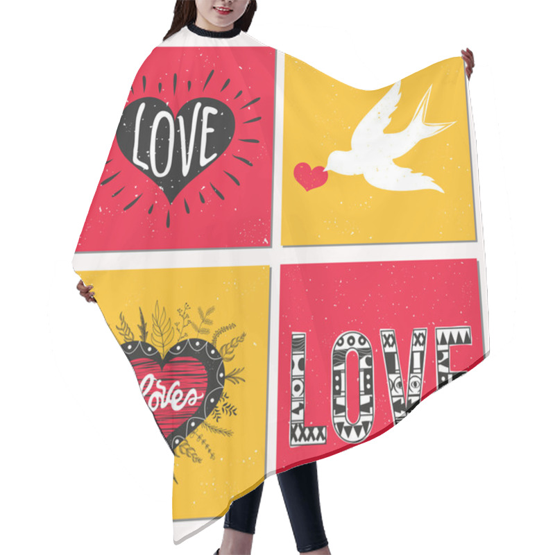 Personality  Romantic Cards Set Hair Cutting Cape