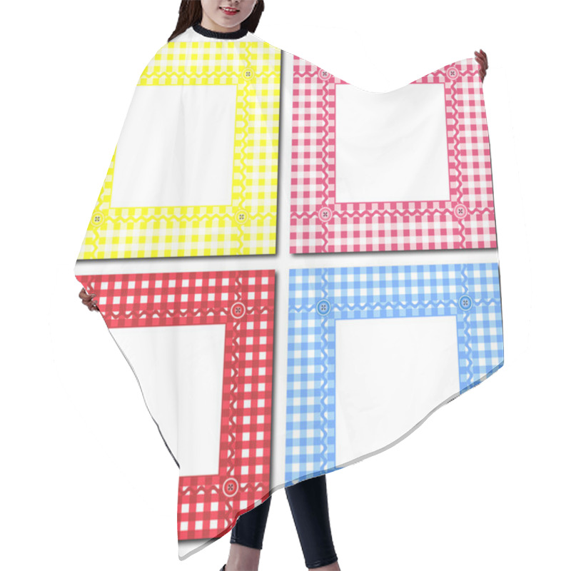 Personality  Gingham Frames Hair Cutting Cape