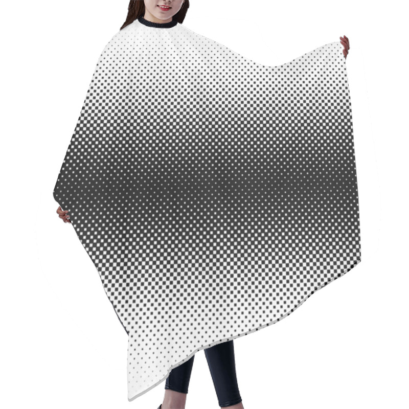 Personality  Squares Halftone (half Tone) Texture, Pattern Background. Blocks Pattern Hair Cutting Cape