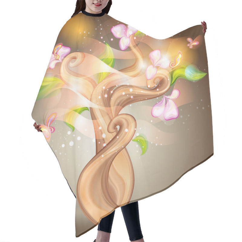 Personality  Spring Tree At The Night Hair Cutting Cape