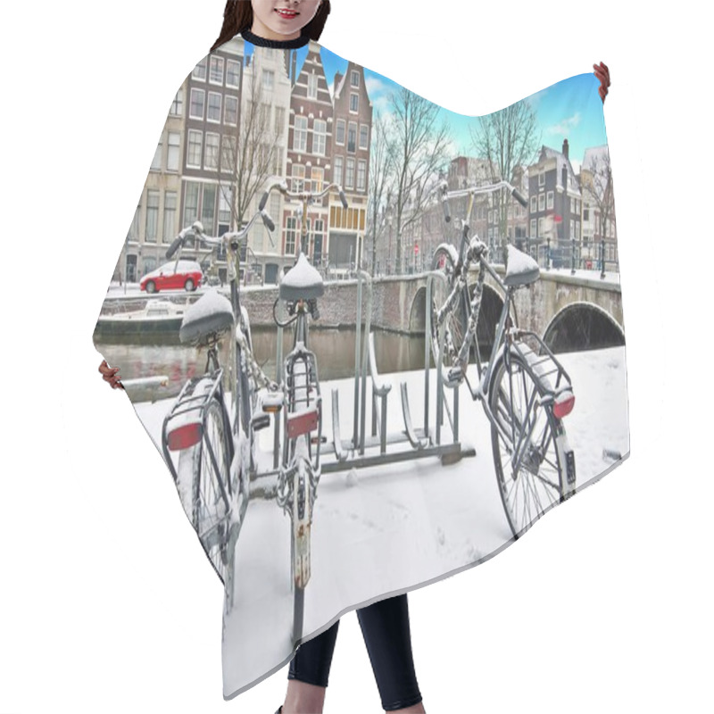 Personality  Snowy Amsterdam In The Netherlands In Winter Hair Cutting Cape