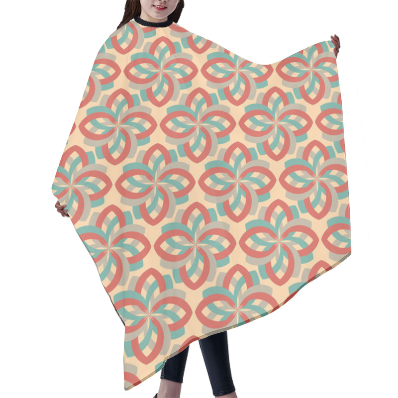 Personality  Retro Flower Geometric Seamless Pattern Ornament Hair Cutting Cape